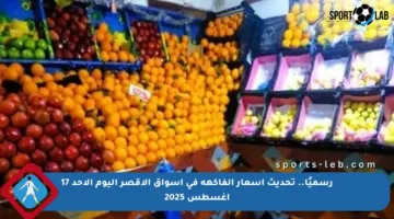 رسميًا.. تحديث أسعار الفاكهة في أسواق الأقصر اليوم الأحد 17 أغسطس 2025